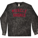 Muscle Shoals Long Sleeve T-Shirt - Black Mineral Wash