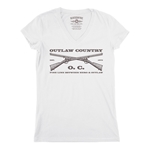 Outlaw Country Grunt V-Neck T Shirt - Women's