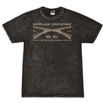 Outlaw Country Grunt T-Shirt - Black Mineral Wash