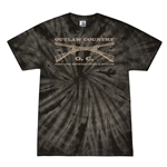 Outlaw Country Grunt Tie-Dye T-Shirt - Black