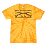 Outlaw Country Grunt Tie-Dye T-Shirt - Yellow