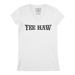 Yee Haw V-Neck T Shirt - Women's