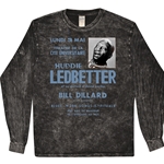 Lead Belly Poster Long Sleeve T-Shirt - Black Mineral Wash