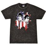 Patriotic Blues Brothers T-Shirt - Black Mineral Wash