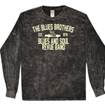 Blues Brothers Revue Long Sleeve T-Shirt - Black Mineral Wash