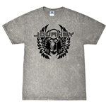 Black Journey Scarab T-Shirt - Grey Mineral Wash
