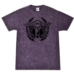 Black Journey Scarab T-Shirt - Purple Mineral Wash