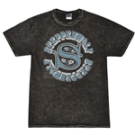 Steppenwolf Round Logo T-Shirt - Black Mineral Wash