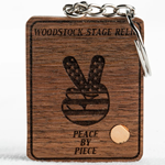 Authentic Woodstock Stage Keychain Pendant Peace America