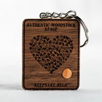 Authentic Woodstock Stage Keychain Pendant Heart