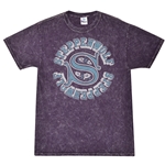 Steppenwolf Round Logo T-Shirt - Purple Mineral Wash