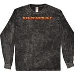 Steppenwolf Logo Long Sleeve T-Shirt - Black Mineral Wash