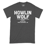 CLEARANCE - Medium Deep Heather Howlin' Wolf KWEM Radio T-Shirt - Classic Heavy Cotton
