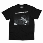 CLEARANCE - Large Black John Coltrane Love Supreme Album T-Shirt - Classic Heavy Cotton