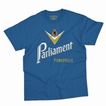 CLEARANCE - XL Blue Parliament Funkadelic Cig Logo T-Shirt - Classic Heavy Cotton
