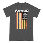 CLEARANCE - XL Heather Grey Funkadelic One Nation Under a Groove Flag T-Shirt - Classic Heavy Cotton