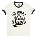 CLEARANCE - Medium Cream Miles Davis So What 1959 Ringer T-Shirt