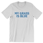 CLEARANCE - XL White My Grass Is Blue Bluegrass T-Shirt - Lightweight Vintage Style