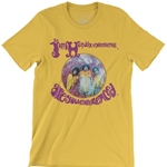 CLEARANCE - 3XL Yellow Jimi Hendrix Are You Experienced Album T-Shirt - Lightweight Vintage Style