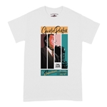 CLEARANCE - Large White Graphic Charlie Parker 18th & Vine T-Shirt - Classic Heavy Cotton