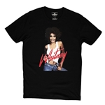 CLEARANCE - 2XL Black Whitney Houston in Jeans T-Shirt - Lightweight Vintage Style