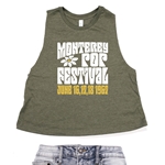 Monterey Pop Festival Flower Racerback Crop Top - Women's