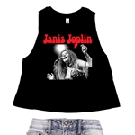Janis Joplin Racerback Crop Top - Women's