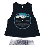 Johnny Winter Vinyl Record Racerback Crop Top - Women's