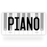 Piano License Plate