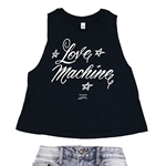 Cheech and Chong's Up In Smoke Love Machine Racerback Crop Top - Women's