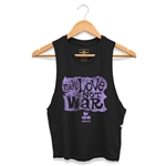 Make Love Not War Woodstock Racerback Crop Top - Women's