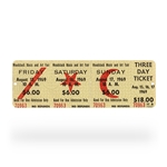 Woodstock Concert Ticket Sign