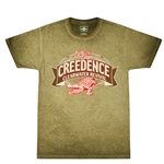 Small Batch Creedence Clearwater Revival Oil-Wash T-Shirt - Bayou Brown