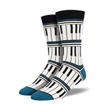 Men's Bamboo Piano Stripe Socks - Blue