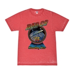 Small Batch Bad Company Shooting Star Acid Wash T-Shirt - Straight Shooter Red