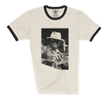 John Lee Hooker Black & White Photo Ringer T-Shirt