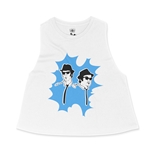 The Blues Brothers Blue Burst Racerback Crop Top - Women's