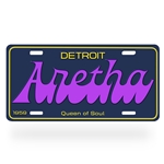 Detroit Aretha Franklin License Plate