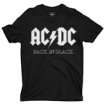 AC/DC Back in Black T-Shirt - Lightweight Vintage Style