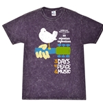 Woodstock Festival Poster T-Shirt - Purple Mineral Wash