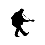 Duck Walking Guitarist Vinyl Decal