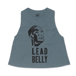 Wood Cut Lead Belly Racerback Crop Top - Women's