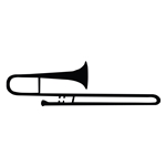 Trombone Vinyl Decal