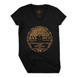 Black Patti Stack O' Lee Record V-Neck T Shirt - Women's