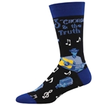 Men's Three Chords and the TRUTH Socks - Black Crew, Blue Tips