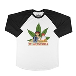 Animated Cheech & Chong Weed Are The World Baseball T-Shirt 