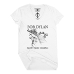 Bob Dylan Slow Train Coming Album V-Neck T Shirt - Women's