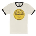 Sun Records Carl Perkins Blue Suede Shoes Shirt Ringer T-Shirt