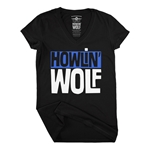 Howlin' Wolf Logo V-Neck T Shirt - Women's