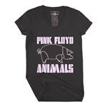 Pink Floyd Animals V-Neck T Shirt - Women's